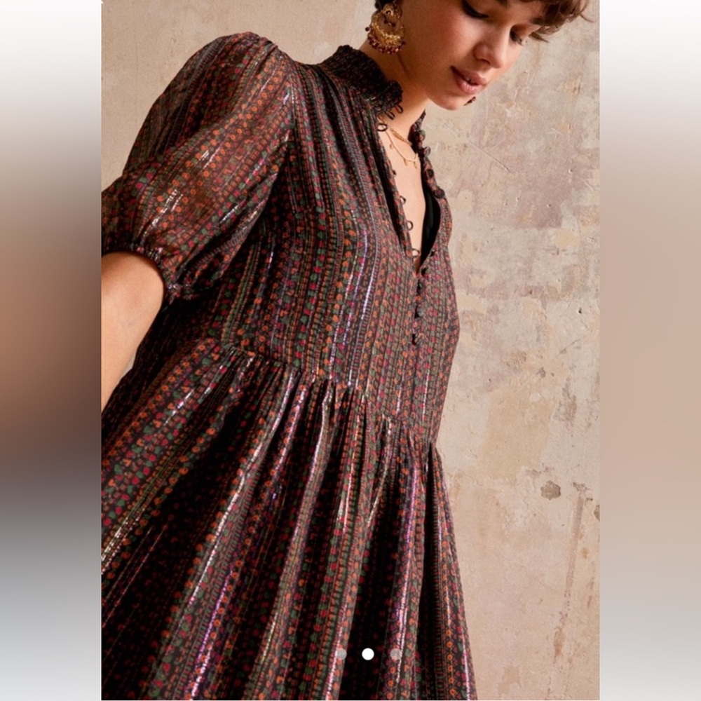 Sezane Silk Holy Dress size 34 US 2 EUC